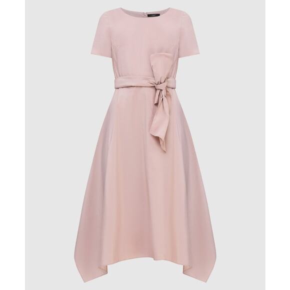 Max Mara Weekend Mia Rose Pink Asymmetrical Midi Dress NWT - Picture 1 of 6